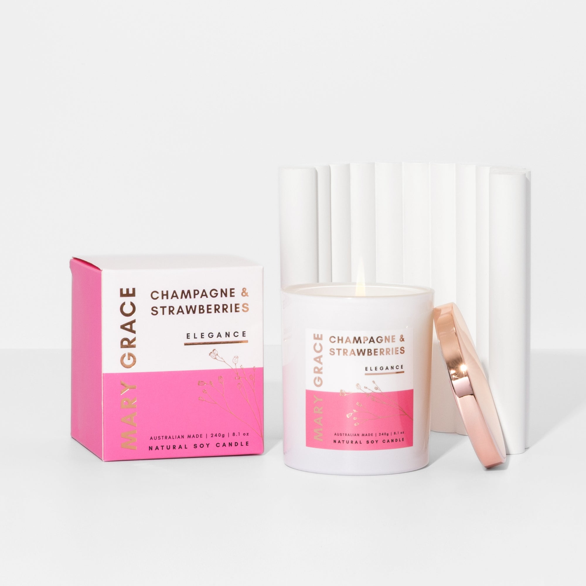 Champagne & Strawberries Jar Candle (4 Pack)