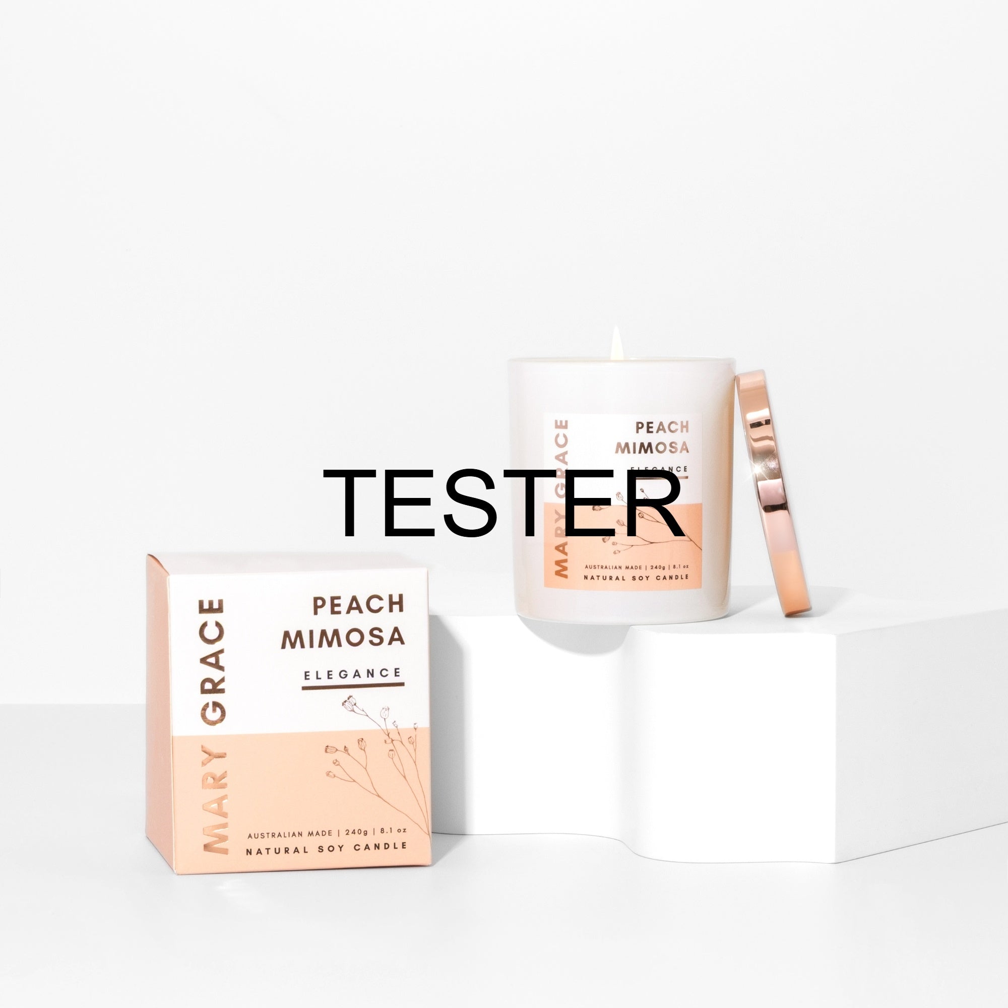 Peach Mimosa Jar Candle TESTER