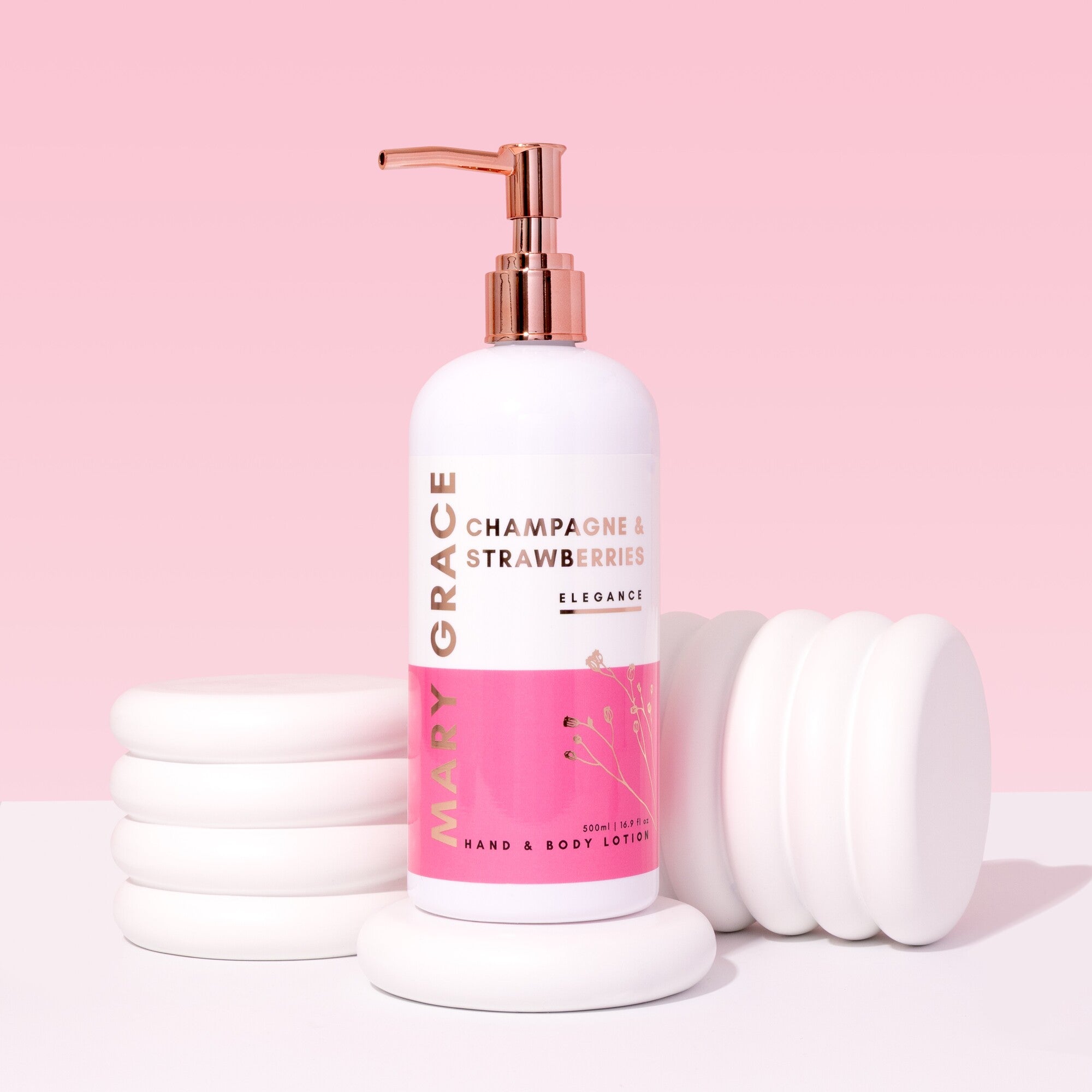 Champagne &amp; Strawberries 500ml Hand &amp; Body Lotion (4 Pack)