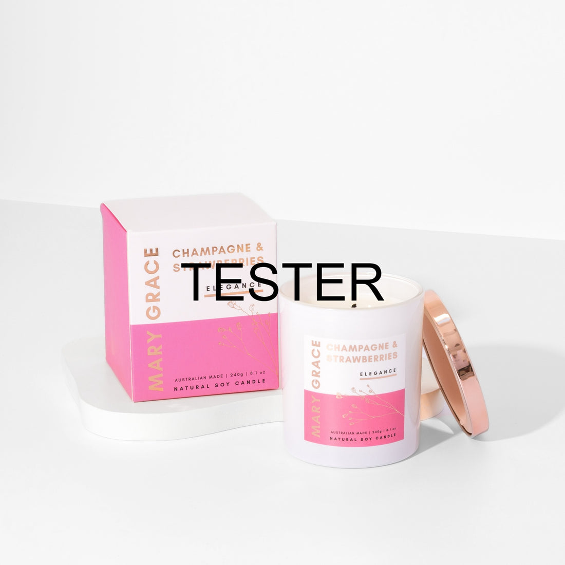 Champagne &amp; Strawberries Jar Candle TESTER