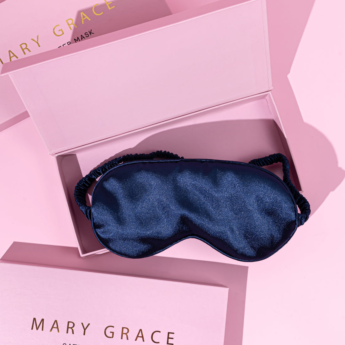 Luxe Satin Sleep Mask - Navy (4 Pack)